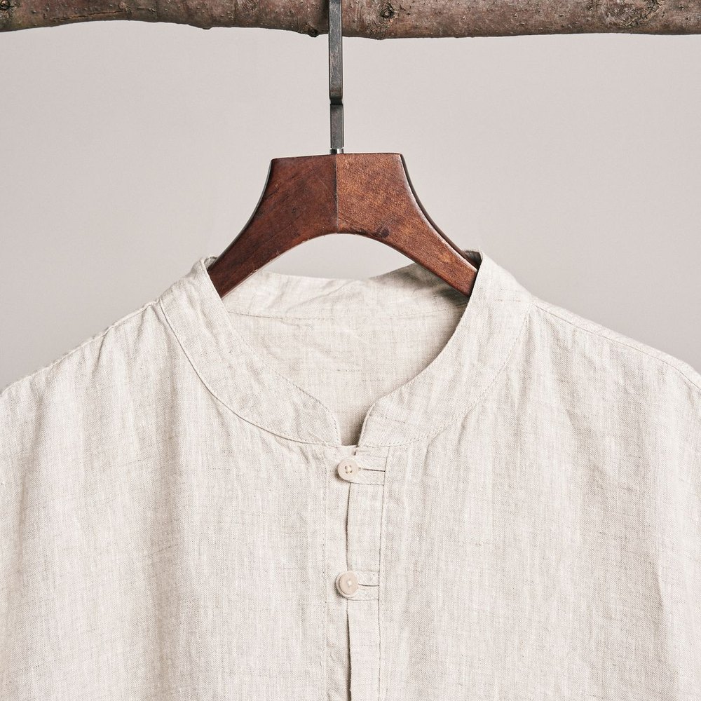 Kemeja Linen Lengan Panjang
